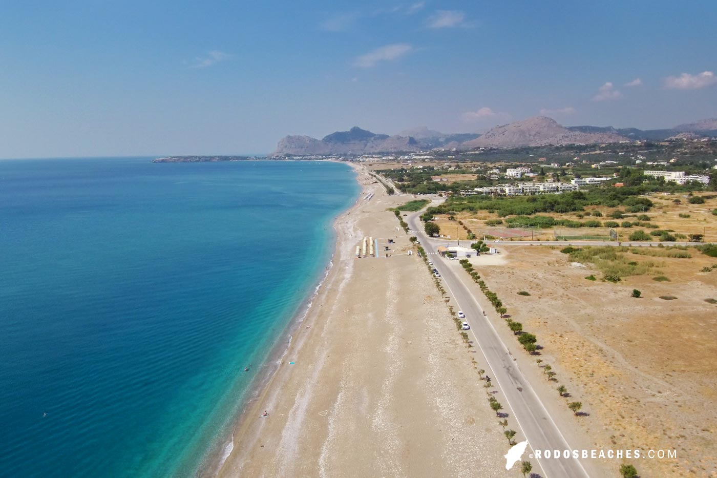 Afandou beach by drone, aerial