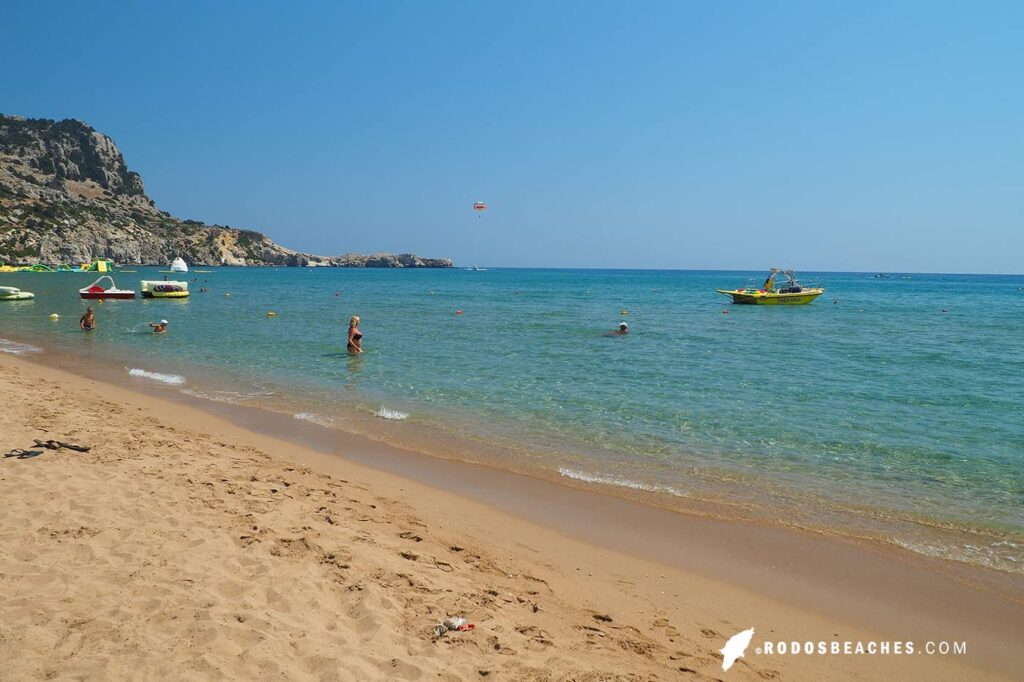 Tsambika beach sea temperatures in Rhodes