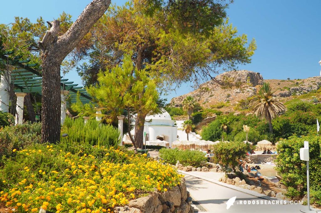 Kallithea beach in Rhodes, Greece