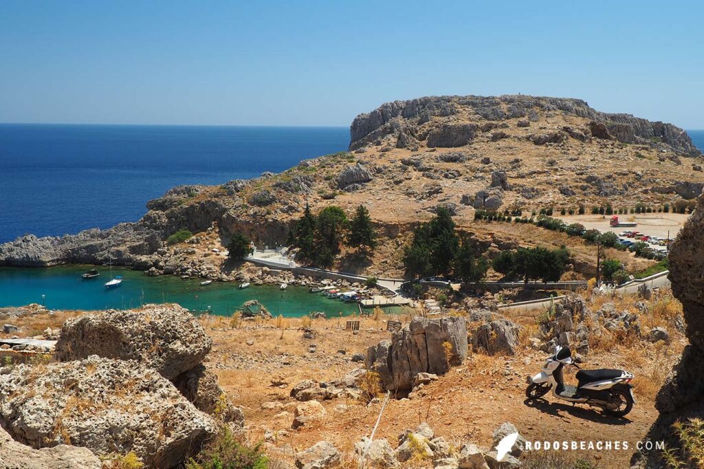 St Paul's bay parking in Lindos