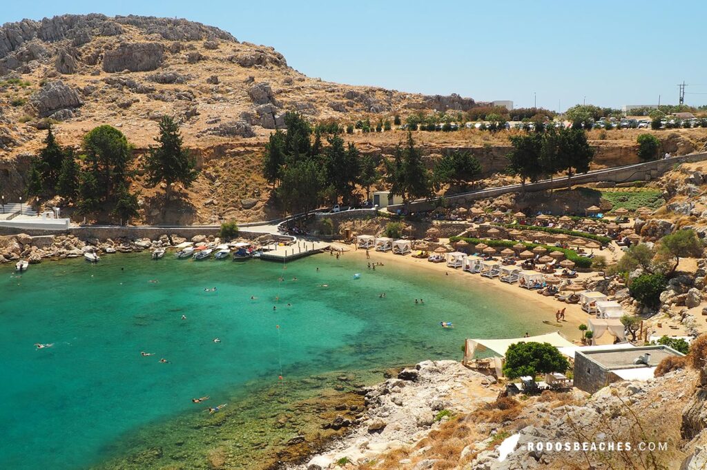 Guide to St. Paul's beach Lindos Rhodes