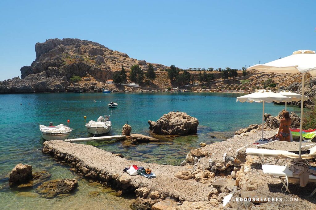 St. Paul's beach of Lindos port
