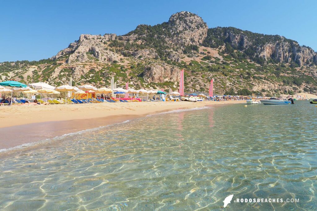 Tsambika beach sea temperatures in Rhodes