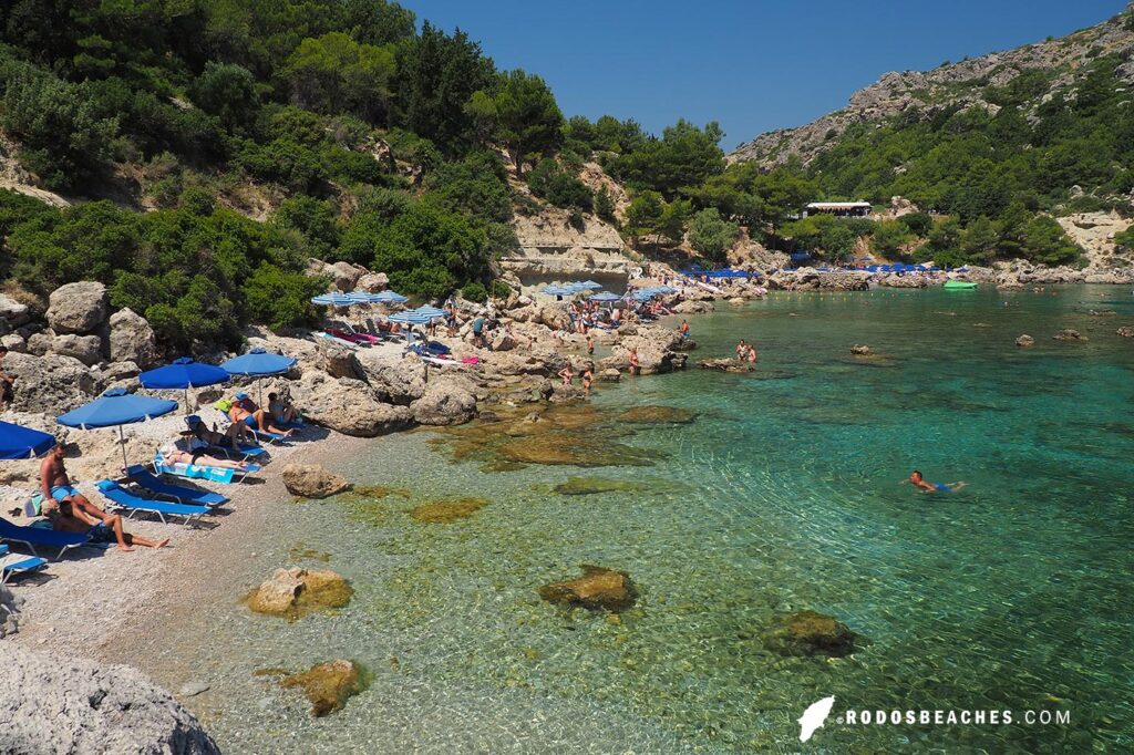 Rhodes Anthony Quinn beach sea colours